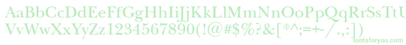 Newbaskervilleett Font – Green Fonts on White Background