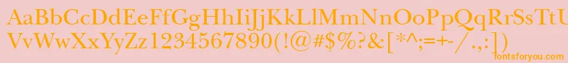 Newbaskervilleett Font – Orange Fonts on Pink Background