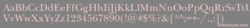 Newbaskervilleett Font – Pink Fonts on Gray Background