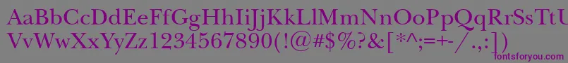 Newbaskervilleett Font – Purple Fonts on Gray Background