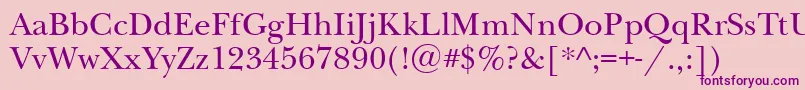 Newbaskervilleett Font – Purple Fonts on Pink Background