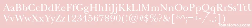 Newbaskervilleett Font – White Fonts on Pink Background