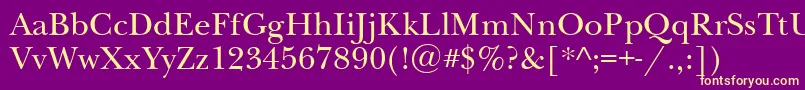 Newbaskervilleett Font – Yellow Fonts on Purple Background
