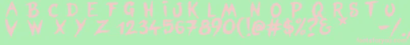 BlindSignature Font – Pink Fonts on Green Background