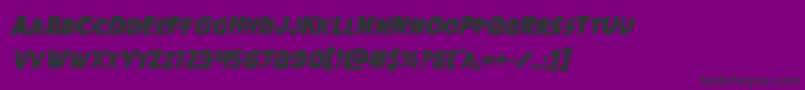 Шрифт Goblincreekitalic – чёрные шрифты на фиолетовом фоне