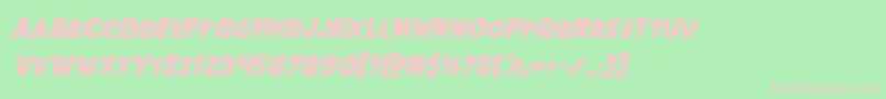 Goblincreekitalic-Schriftart – Rosa Schriften auf grünem Hintergrund