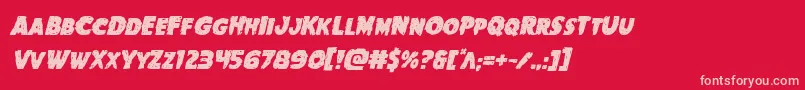Goblincreekitalic Font – Pink Fonts on Red Background