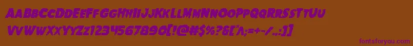 Goblincreekitalic Font – Purple Fonts on Brown Background