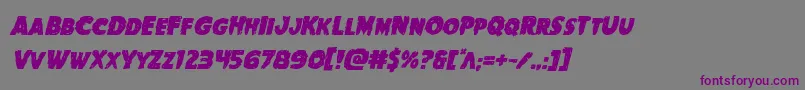 Goblincreekitalic-Schriftart – Violette Schriften auf grauem Hintergrund