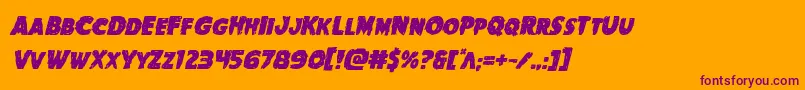Goblincreekitalic Font – Purple Fonts on Orange Background