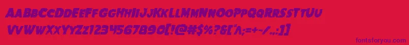 Czcionka Goblincreekitalic – fioletowe czcionki na czerwonym tle
