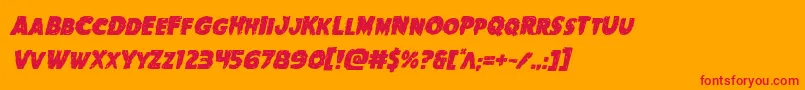 フォントGoblincreekitalic – オレンジの背景に赤い文字