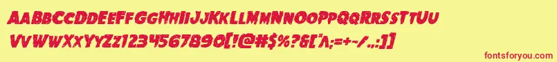 Goblincreekitalic Font – Red Fonts on Yellow Background