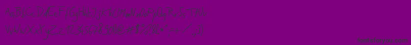 JakobsHandwritingOtf Font – Black Fonts on Purple Background