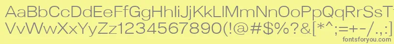Шрифт Lunchtype24LightExpanded – серые шрифты на жёлтом фоне
