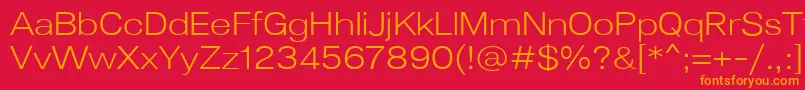 fuente Lunchtype24LightExpanded – Fuentes Naranjas Sobre Fondo Rojo