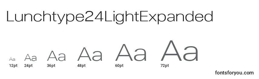Lunchtype24LightExpanded Font Sizes