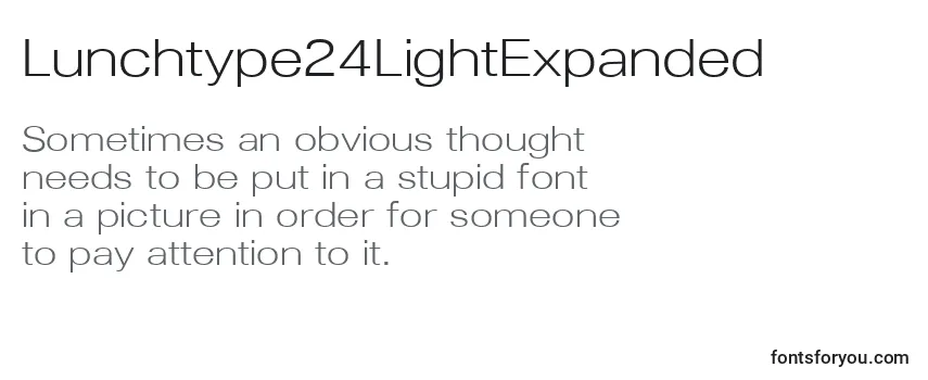 Lunchtype24LightExpanded Font