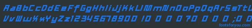 TexWork Font – Blue Fonts on Black Background