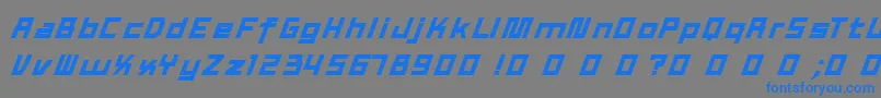 TexWork-Schriftart – Blaue Schriften auf grauem Hintergrund