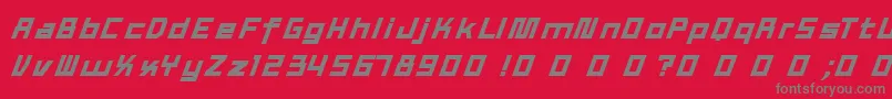 Czcionka TexWork – szare czcionki na czerwonym tle