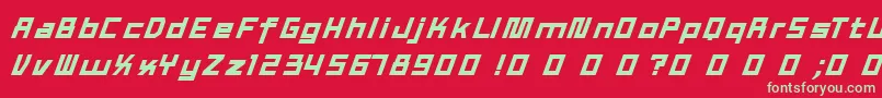 TexWork Font – Green Fonts on Red Background