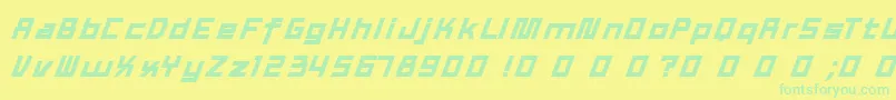 TexWork Font – Green Fonts on Yellow Background