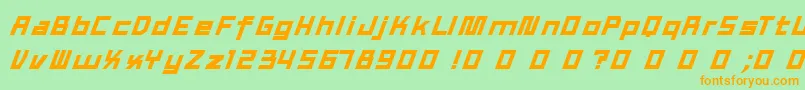 TexWork Font – Orange Fonts on Green Background