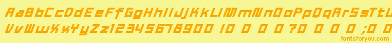 TexWork Font – Orange Fonts on Yellow Background