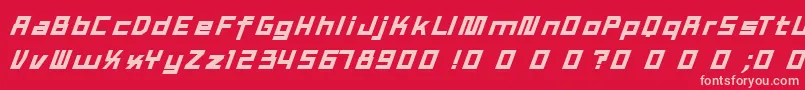 TexWork Font – Pink Fonts on Red Background