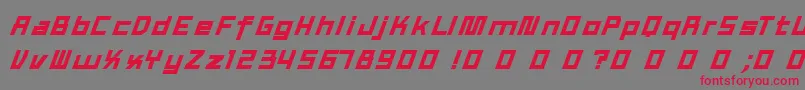 TexWork Font – Red Fonts on Gray Background