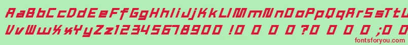TexWork Font – Red Fonts on Green Background
