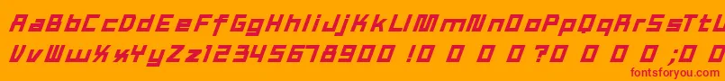 TexWork Font – Red Fonts on Orange Background
