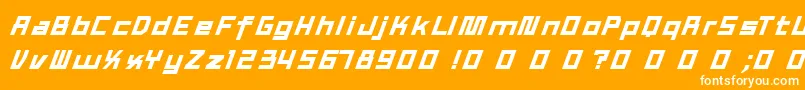 フォントTexWork – オレンジの背景に白い文字