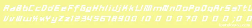 TexWork Font – White Fonts on Yellow Background