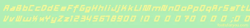 TexWork Font – Yellow Fonts on Green Background