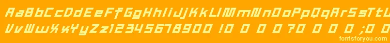 TexWork Font – Yellow Fonts on Orange Background