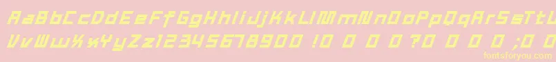 TexWork Font – Yellow Fonts on Pink Background