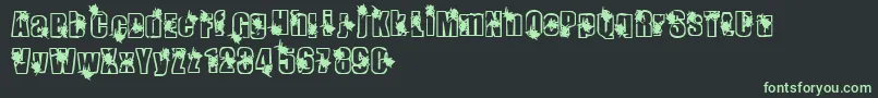 Infestation Font – Green Fonts on Black Background