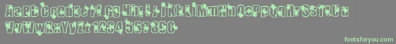 Infestation Font – Green Fonts on Gray Background