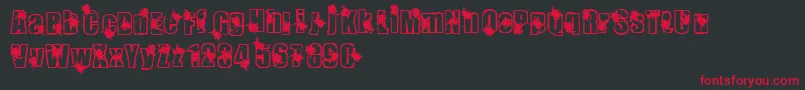 Подробнее о шрифте Infestation Шрифт Infestation – красные шрифты на чёрном фоне