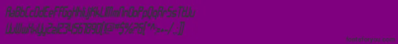 SfChromeFendersCondensedOblique Font – Black Fonts on Purple Background