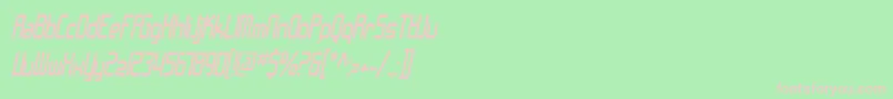 SfChromeFendersCondensedOblique Font – Pink Fonts on Green Background