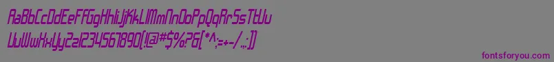 SfChromeFendersCondensedOblique Font – Purple Fonts on Gray Background