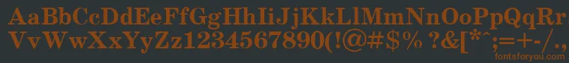 SchoolBold.001.001 Font – Brown Fonts on Black Background