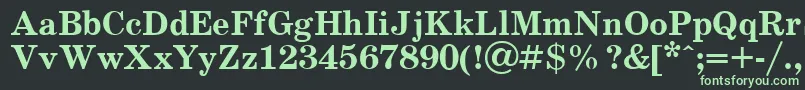 SchoolBold.001.001 Font – Green Fonts on Black Background