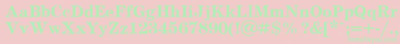 フォントSchoolBold.001.001 – ピンクの背景に緑の文字