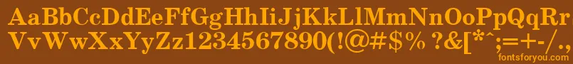 SchoolBold.001.001 Font – Orange Fonts on Brown Background