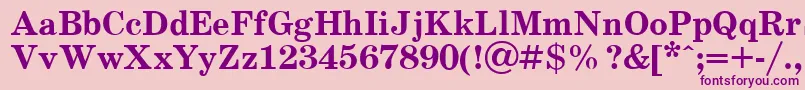 SchoolBold.001.001 Font – Purple Fonts on Pink Background