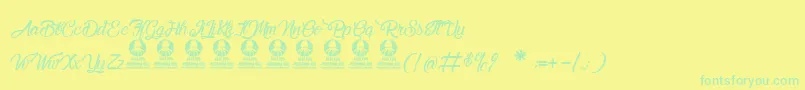 Czcionka Melancholight – zielone czcionki na żółtym tle